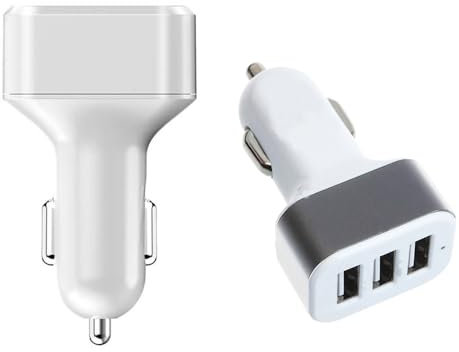 VG - Chargeur Voiture - Triple Ports USB 12/24V - Permet de recharger les appareils USB en Roulant - 1 Prise Allume Cigare 12-24V - Muni de 3 Ports USB - Tension de Sortie: 5V (2100mA)