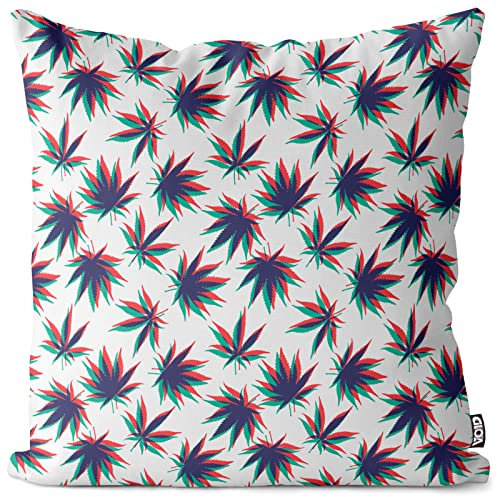 VOID Hanf Stereo Kissenbezug Kissenhülle Outdoor Indoor Musik Jamaika Gras bob Reggae no Woman dope, Kissen Größe:40 x 40 cm