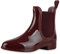 SCARPE VITA Damen Gummistiefel Lack Stiefeletten Chelsea Boots Regenschuhe 160511 Dunkelrot Lack 37