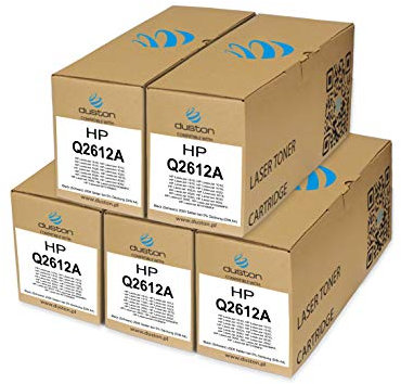 duston 5X Q2612A, 12A Schwarz Toner kompatibel mit HP Laserjet 1010 1012 1015 1018 1020 1022 1022n 3015 3020 3030 3050 3052 3055 M1005MFP M1319MFP