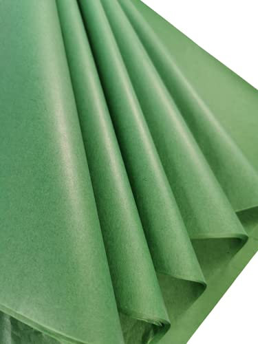 Dark Green Jade Emerald Tissue Paper Sheets for Wrapping 60 Large Sheets, Acid Free Art Paper, Perfect for Gift Wrap, Storage, Packing, Art & Craft Bulk Pack Archiving Shredding 70 x 50cm Sheet Size