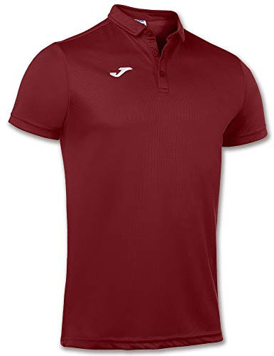 Joma 100437.671.S Maglietta Polo - Hobby a Manica Corta da Uomo, Bordeaux, S