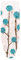Foderina da stiro 140x55 FIORI DI LANA TURCHESI taglia XL