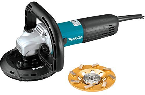 Makita PC5010CX1 5 SJSII Compact Concrete Planer with Dust Extraction Shroud and Diamond Cup Wheel