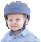 Baby Helm, Kleinkind Schutzhelm, Säugling Atmungsaktiv Sicherheit Kopfschutz Mütze Kinder Anti-Kollision Baumwolle Hut Verstellbarer Kopfschutzkappe Schutzhut(Punkt Blau)