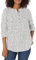 Amazon Essentials Women's Long-Sleeve Woven Blouse, White Leopard, XL