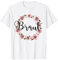 Braut Bride to be Verlobung Blumenkranz JGA Party Braut T-Shirt