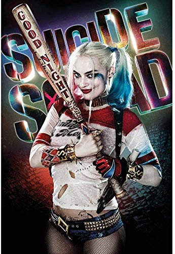 Better Selection Diamant-Stickerei Harley Quinn Suicide/Joker 5D DIY Volldiamant Gemälde Kreuzstich Diamant Mosaik Kit Handarbeit Home Art 30x40 cm