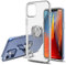 SORAKA Clear Case for iPhone 12 Mini with 360 Rotating Ring Holder Slim Fit Soft TPU Transparent Case with Metal Plate for Magnetic Car Phone Holder