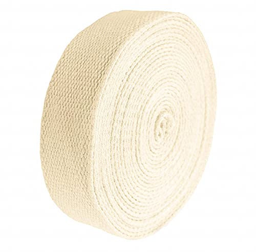 5m Gurtband 25mm 100% Baumwolle Gurtbänder Tragegurt Taschengurt Variantenwahl, Größe:25 mm | 2.6 mm, Farbe:creme