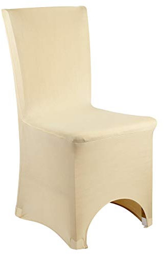 WedDecor Stuhlhusse, Stretch-Stoff, abnehmbar, waschbar, Schonbezüge für Hochzeiten, Bankette, Zeremonien, Hotel, Esszimmer, Partys, Dekoration, Champagner, 10 Stück