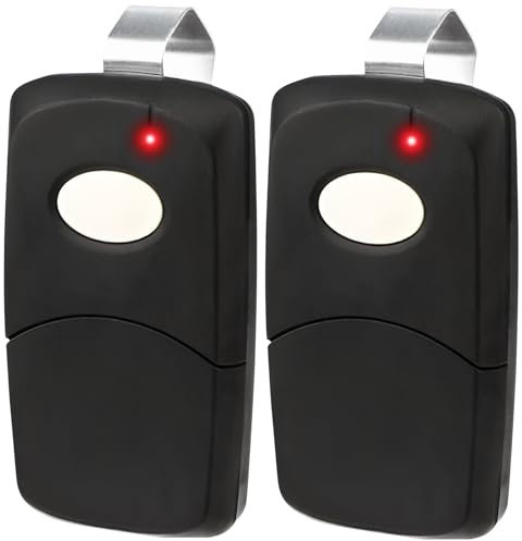 Garage Stop 2X Garage Door Opener Remote for Linear Multi-Code 3089 308911 MCS308911, 10 dip Switch Gate Opener Remote 300MHz, Garage Clicker Replacement (Black)