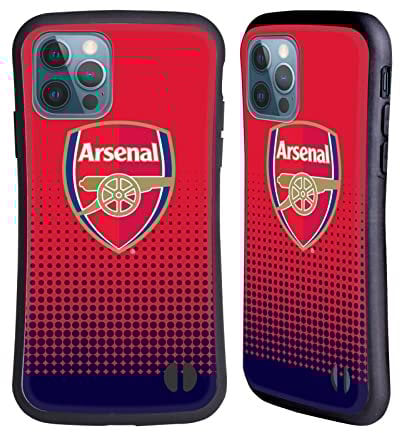 Head Case Designs Officially Licensed Arsenal FC Fade Crest 2 Hybrid Case Compatible With Apple iPhone 12 / iPhone 12 Pro