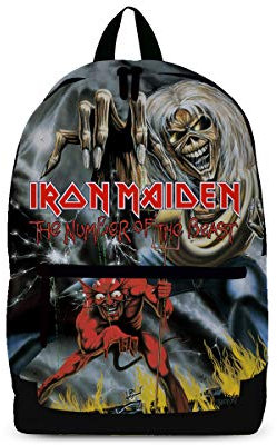Rocksax Backpack Iron Maiden Number Of The Beast Rucksack 43cm x 30cm x 15cm – Officially Licensed Merchandise