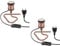 ledscom.de 2 Stück Tischlampe RETRA, Schalter, bronze, 1x E27 max. 60W