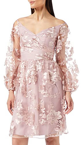 Chi Chi London Robe Cocktail, Rose poudré, 40 Femme
