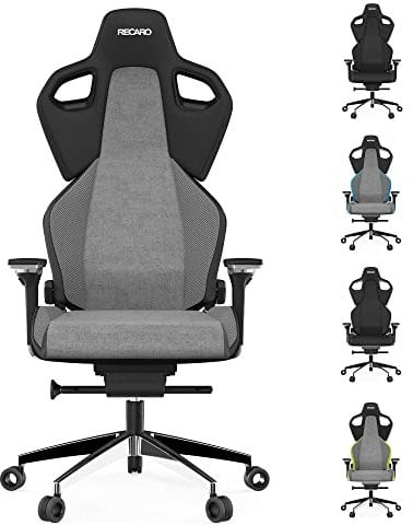 RECARO Exo Platinum Gaming Stuhl & Bürostuhl Ergonomisch [TÜV-Zertifiziert] | Made in Germany | Lordosenstütze, Aluminium-Rahmen, Anti Submarining, Handräder für stufenlose Einstellung, Graphite