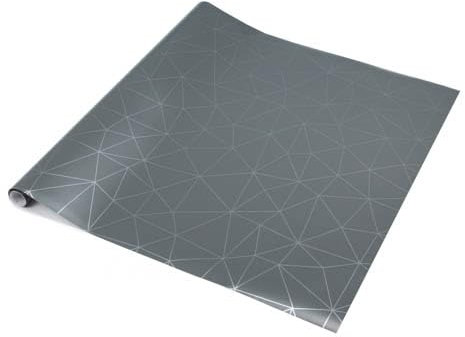 Create Your World 67.5cm x 2m dc fix TICO SILVER sticky back plastic vinyl wrap (346-8186)