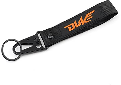 Motorrad Metall Schlüsselanhänger hängende Schnalle bestickter Schlüsselhalter Schlüsselanhänger for Duke RC 125 250 390 200 750 1090 1190 1290 ADV (Color : Black)