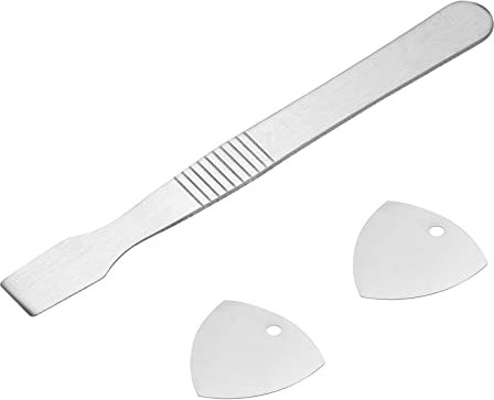 sourcing map 3 Stück Öffnen Hebel Reparatur Werkzeug Kit Edelstahl Mini Hebeleisen Satz für Handy Bildschirm Kleber Entfernung