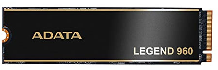 ADATA 4TB SSD Legend 960, NVMe PCIe Gen4 x 4 M.2 2280, Speed up to 7,400MB/s, Internal Solid State Drive for PS5 with Heatsink, Gaming, High Performance Computing, Super Endurance with 3D NAND