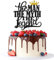 Tenhaisi Black Glitter The Man The Myth The Legend Cake Topper, Dad Birthday Theme Happy Father's Day Party Decor, Retirement Party Decoration Supplies