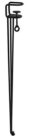 YUJIANHUAA Gambe tavolo a forcina,Gambe del Tavolo in Metallo Regolabili,Gambe con Morsetto da Forma di F,per console di mobili da tavolino da caffè fai da te,design senza punzonatura (45cm,1pcs)