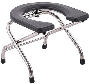 Perfeclan Klappbarer Toilettensitz, Toilettenstuhl, multifunktional, für die häusliche Pflege, rutschfest, hockender Toilettenhocker, hockender, Höhe 30 cm
