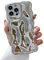 Schutzhülle für iPhone 12 Pro Max, blasenförmig, gewellt, gewellt, für Damen und Mädchen, silberfarben, glitzernd, vergilbungsfrei, weiches Silikon, 3D-Falten, stoßfeste Abdeckung, silberfarben