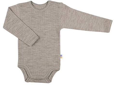 Joha Baby Unisex Body Langarm Reine Merino-Wolle, Größe:110, Farbe:sesam Melange