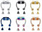 6 Stück Magnettrenner Edelstahl Hufeisenring Nasenring Wiederverwendbar,Septum Piercing,Hufeisen Piercing Septum Nase Ring Nasenring für Helix Knorpel mit Ersatz Kugeln & Spike Damen Herren