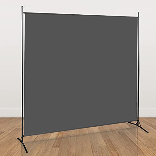Cecaylie Paravent Raumteiler Groß Garten Stellwand Trennwand Balkon Sichtschutz, 1 Teilig, blickdichter Faltbar Paravent für Büros, Balkon - Anthrazit(180x180cm)