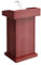 SAAKO Stehpult Rednerpulte, moderner Podiumsständer aus Holz mit offenem Stauraum, Lehrerpodien, 60 x 45 x 110 cm, Konferenztisch, Hotel-Willkommenspodien fortschrittlich