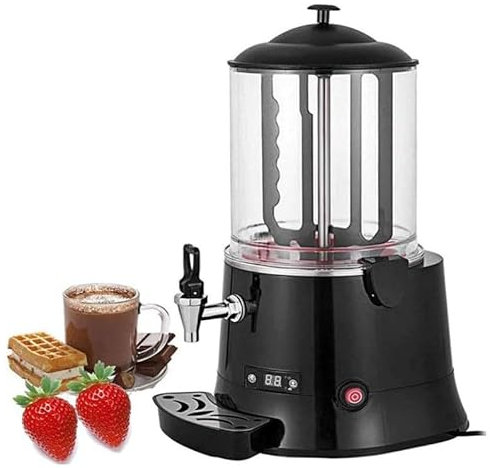 Machine à chocolat chaud commerciale 5l 10l, distributeur de chocolat chaud électrique, avec affichage LED, plaque chauffante en acier inoxydable 304 pour chauffer le chocolat,110V-10L
