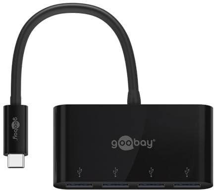 USB-C 3.0 Hub mit 4 USB-A Anschlüssen [Goobay]