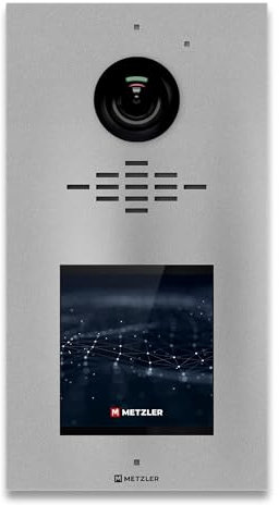 Metzler VDM10 2.0 modulare Video Türsprechanlage in Graualuminium - 2-Draht - Türklingel mit HD-Kamera, 1-500 Parteien Sprechanlage - EIN- und Mehrfamilienhaus, Smartphone App | Horizon