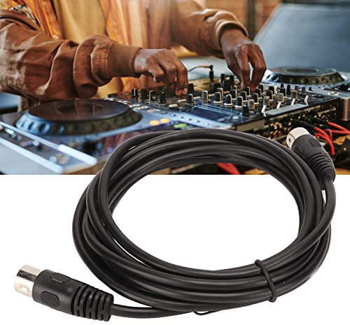 EIMSOAH Câble DIN Mâle à Mâle 7 Broches de 3 Mètres, Plug and Play, Matériau PVC, Flexible et, pour Dispositifs Informatiques, Contrôle du Signal du Boîtier D'alimentation