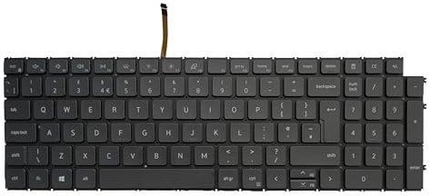 Laptop UK Keyboard Compatible for Dell Inspiron 3511 3515 3510 3520 3525 5515 5510 7510 0W0FYR Black Backlit
