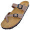 GONKOS®, Sandali Infradito in Pelle, Sottopiede Anatomico in Sughero, Vera Pelle, Sughero Naturale, Fibbia Regolabile, Infradito Unisex, Sandali di Qualità Made in Spain, Colore Pietra Taglia 41