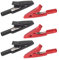 Diompirux 6 Pezzi Morsetti a Coccodrillo, morsetti a coccodrillo da 41.5 mm con tappo singolo, Clip Coccodrillo Elettronica per Test Elettrici Lavoro, con isolamento protettivo, per morsetti per cavi