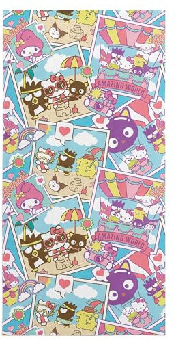Northwest Hello Kitty Mikrofaser-Strandtuch, 76,2 x 152,4 cm, Vacay-Postkarten