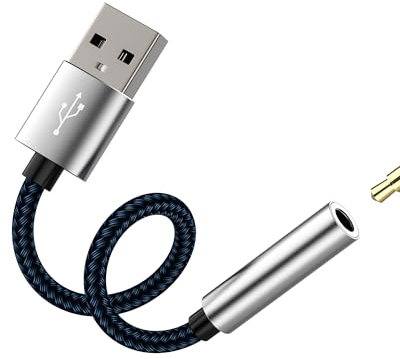 Adattatore AUX Femmina A USB Maschio 3.5mm Cuffie Audio Cavo Jack Per PC Auricolari Auto Cuffia Convertitore Da Per IPhone Headphones Per iPad Laptop Compatibile Per Samsung Cuffiette 3.5-USB