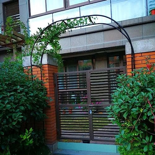 Arche de jardin en métal pour plantes grimpantes, tonnelle de rose robuste avec grandes arches de mariage, support d'arche extérieur pour roses, 140 cm, 180 cm, 240 cm de large, arche noire,