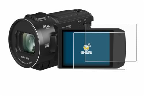 BROTECT Schutzfolie für Panasonic HC-V900 | 2 Stück Transparenter Displayschutz Made in Germany Klare Displayschutz-Folie Clear Einfache Montage Case-Friendly