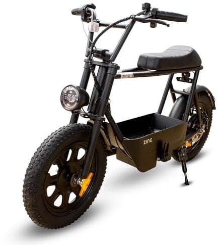 Zinc Sprintr 350W 16inch Fat Tyre Electric Seated Scooter - Up To 15.5mph & 13 Mile Range, Smooth Ride, Carry Box, LED Headlight, Brake Activated Taillight, 14+