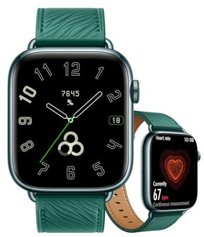 HONOR Watch 5 Smartwatch, Display AMOLED da 1,85”,GPS Sports Tracker,Monitoraggio Della Frequenza Cardiaca e Del Sonno,5ATM Impermeabile,Chiamata Bluetooth,NFC,Batteria 480mAh,Android iOS,Verde