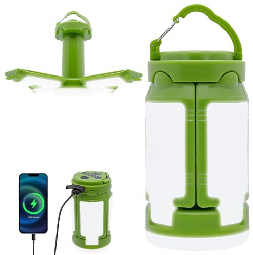weiclianhp Lampada da Campeggio Ricaricabile 2000mAh LED, Luce Portatile per Emergenze, Escursionismo, Pesca, Blackout, con Batteria Litio, Lampada da Esterno e di Soccorso