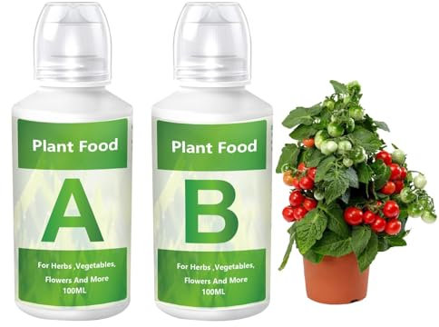 Hydroponic Nutrients, Vegetable Growing Nutrients, Hydroponics Growing Nutrients Plant Food A And B Boost Nutrient Absorption A & B Plant Food For Vegetables Fruits Flowers