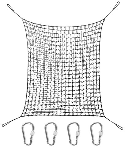 Kletternetz Spielplatz, Doppellagiges Robustes Spielplatz-Sicherheitsnetz, Klettergerüst Netz, Kletterfrachtnetz, Doppeltes Absturzsicherungsnetz für Outdoor Garten (A)