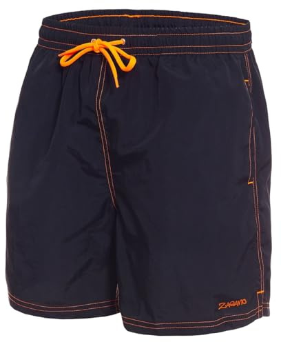 Zagano Adam Lipski Badehose Herren 5112 - Badehosen Männer Schwimmhose - Badeshorts - Bad Strand Boxer Shorts for Men - Kurze Hosen - Trainingshose Beachshorts schwarz Gr. 4XL